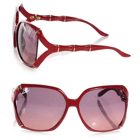 gucci bamboo sunglasses red